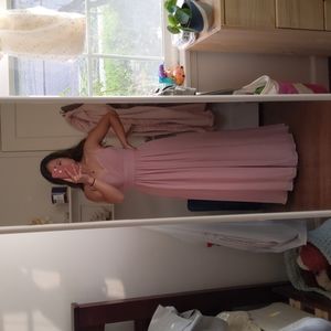 Azazie pink bridesmaid dress